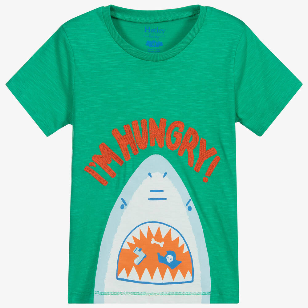 Hatley-Green Cotton T-Shirt | Childrensalon Outlet