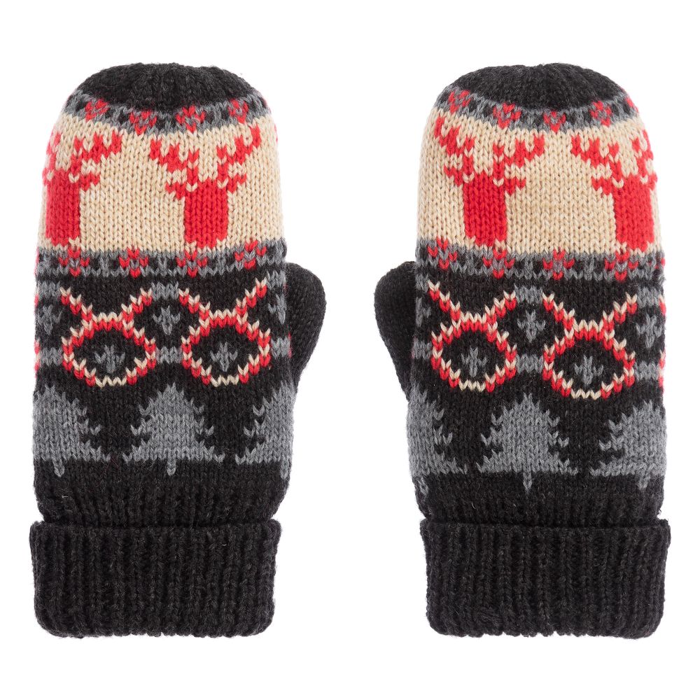 Hatley-Серо-бежевые варежки с северными оленями | Childrensalon Outlet