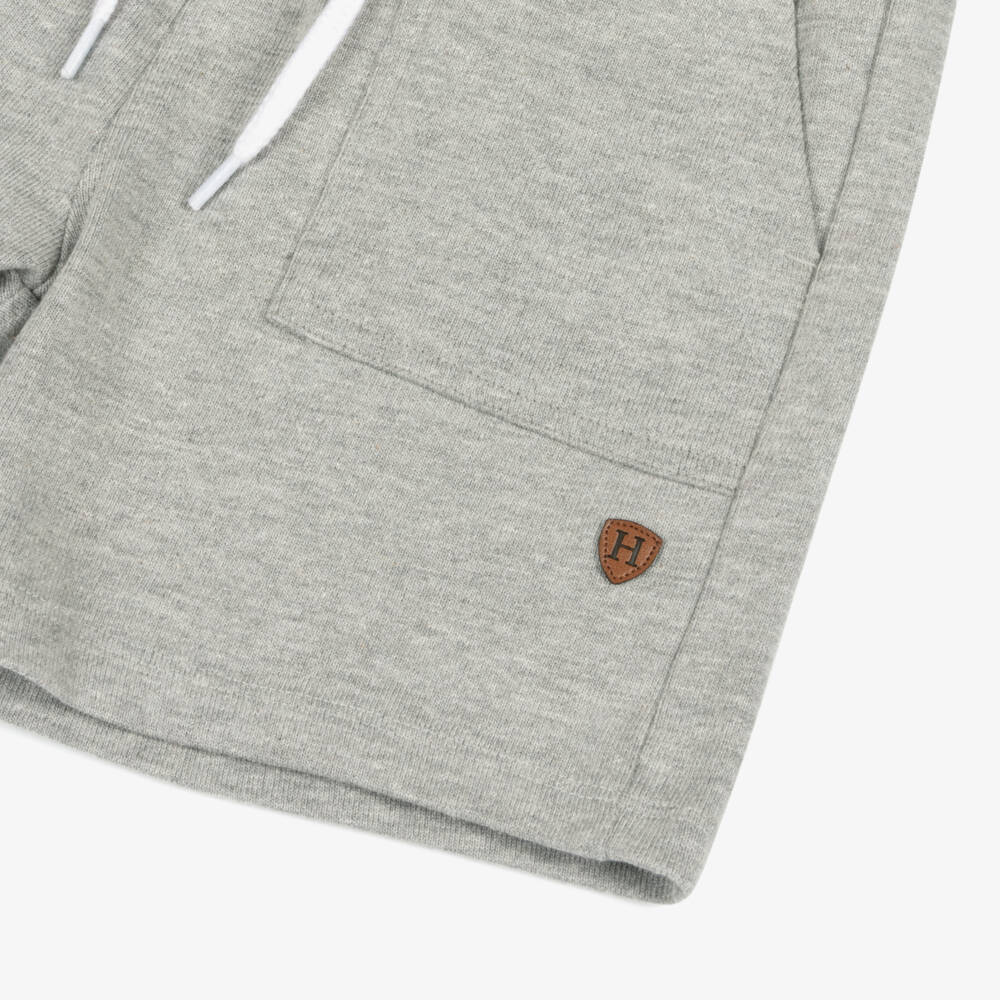 Hatley-Grey Cotton Kids Pull-On Shorts | Childrensalon Outlet