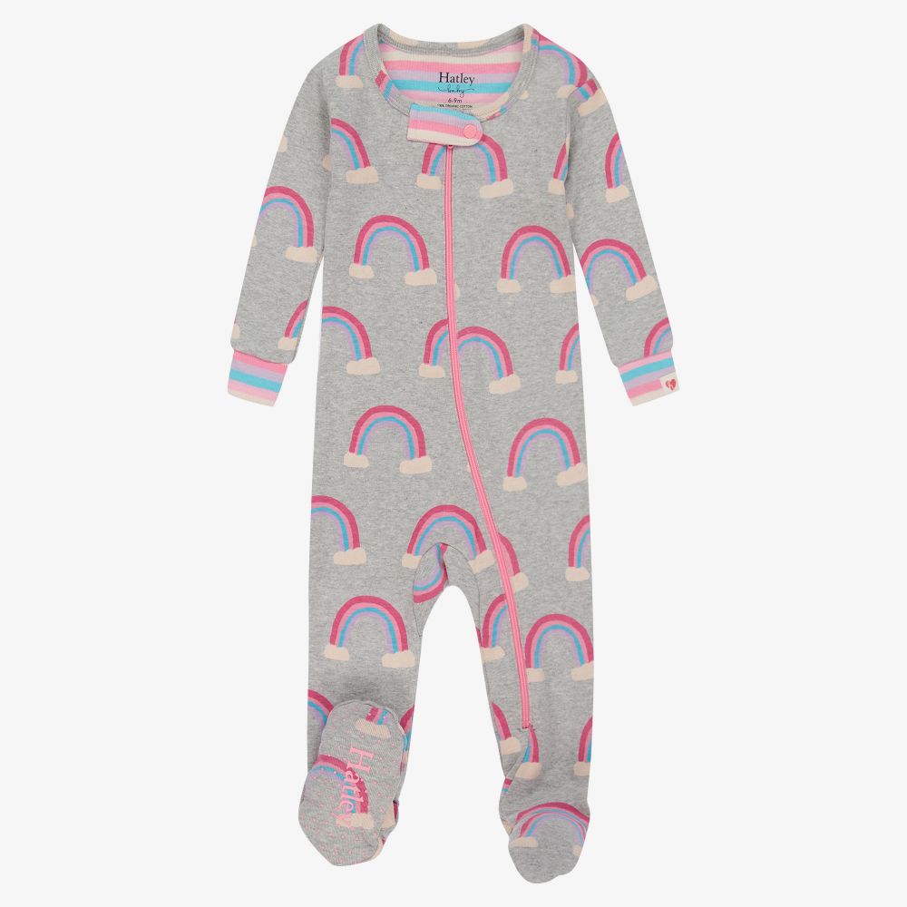 هاتلي-Grey Organic Cotton Babygrow | Childrensalon Outlet