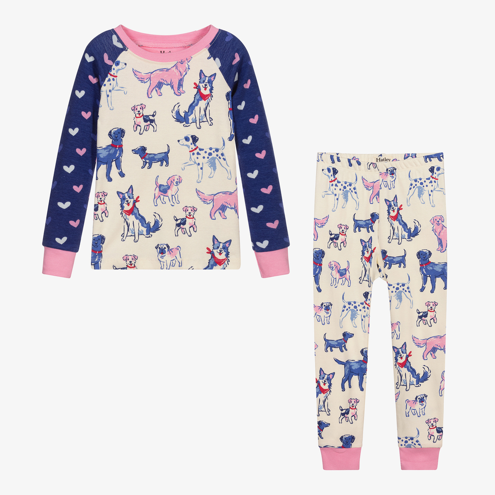 Hatley-Ivory & Blue Puppy Pyjamas | Childrensalon Outlet