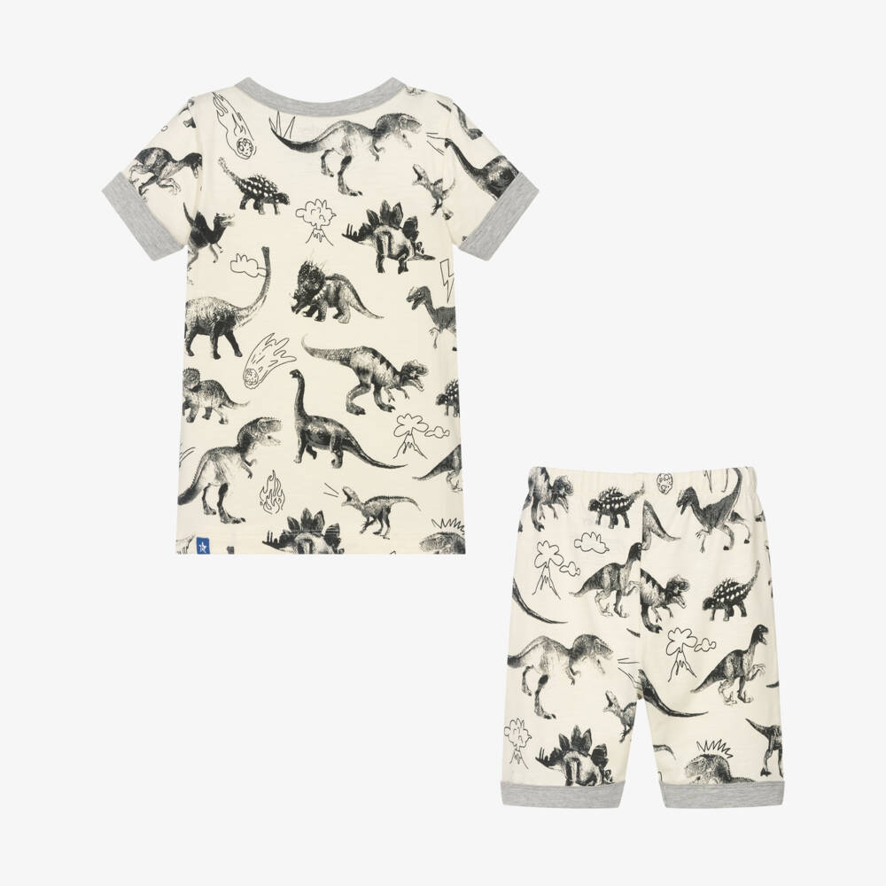 Hatley-Ivory & Charcoal Dinosaur Sleep Set | Childrensalon Outlet