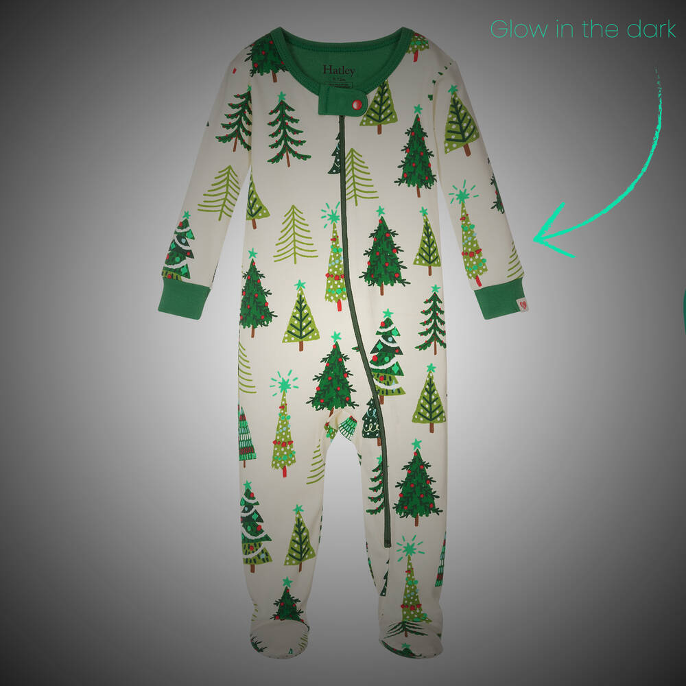Hatley-Ivory Cotton Festive Babygrow | Childrensalon Outlet