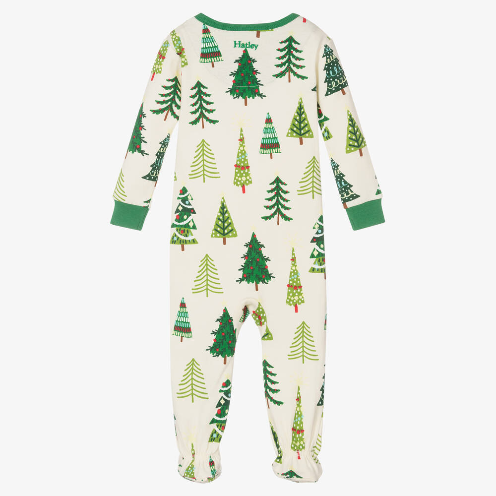 Hatley-Ivory Cotton Festive Babygrow | Childrensalon Outlet