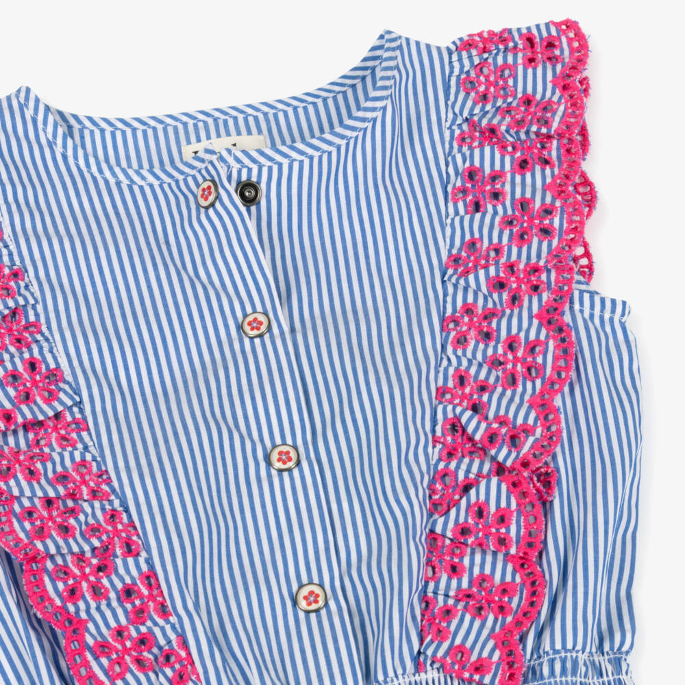 Hatley-Little Ladies Blue Ruffle Dress | Childrensalon Outlet