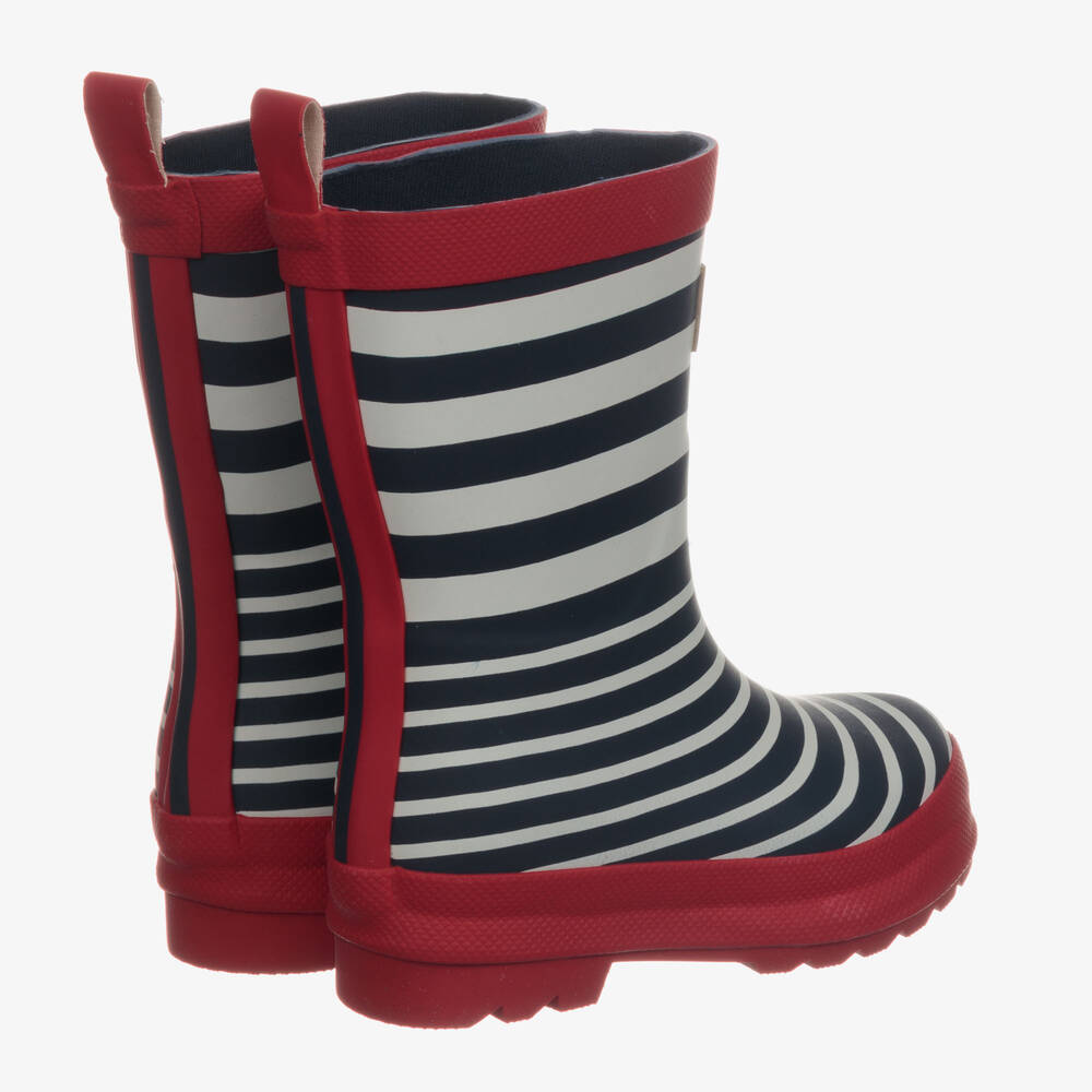 Striped hot sale rain boots