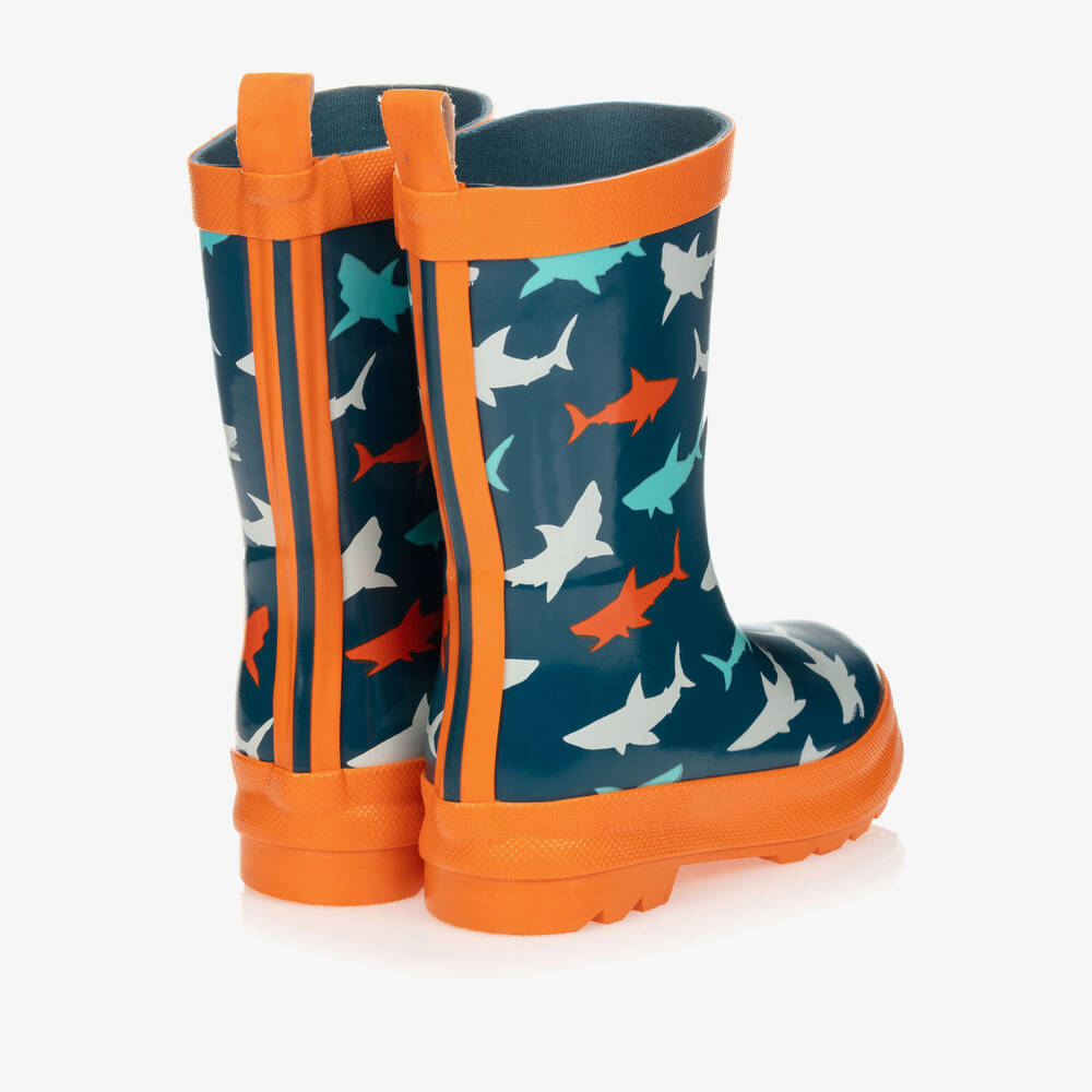 Hatley Orange Sharks Rain Boots Childrensalon Outlet