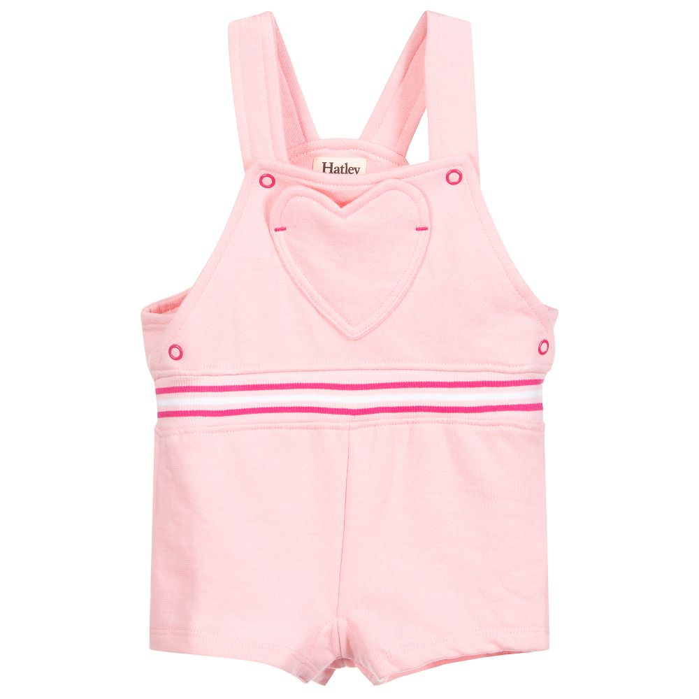 Hatley - Pink Cotton Baby Dungarees | Childrensalon