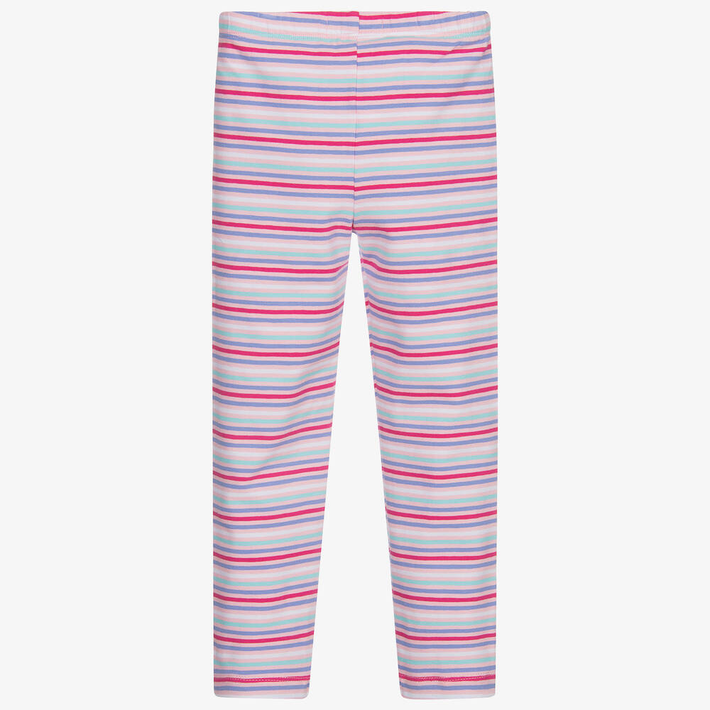 Hatley-Pink Cotton Striped Leggings | Childrensalon Outlet