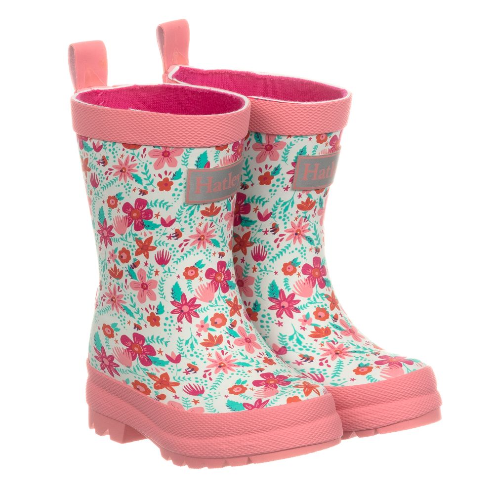 Hatley - Pink Floral Rain Boots | Childrensalon
