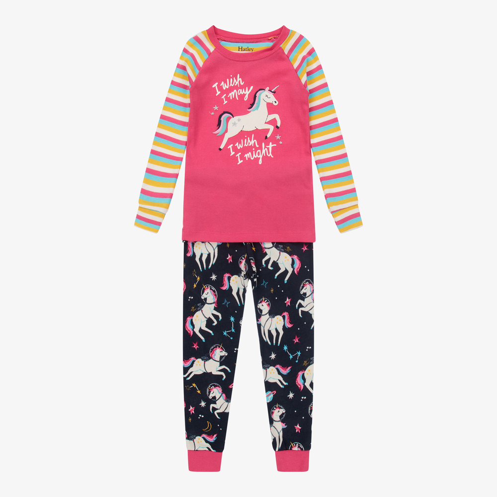 Hatley - Pinker Glow-in-the-Dark-Schlafanzug  | Childrensalon