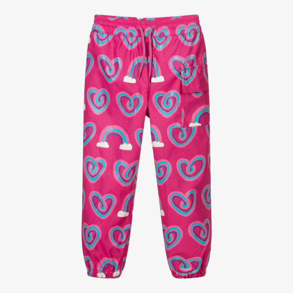 Hatley - Pink Hearts Splash Trousers | Childrensalon