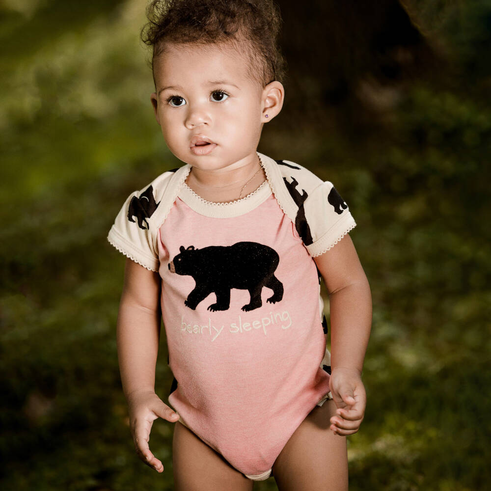 Little Blue House by Hatley-Pink & Ivory Cotton Bodyvest & Hat Set | Childrensalon Outlet