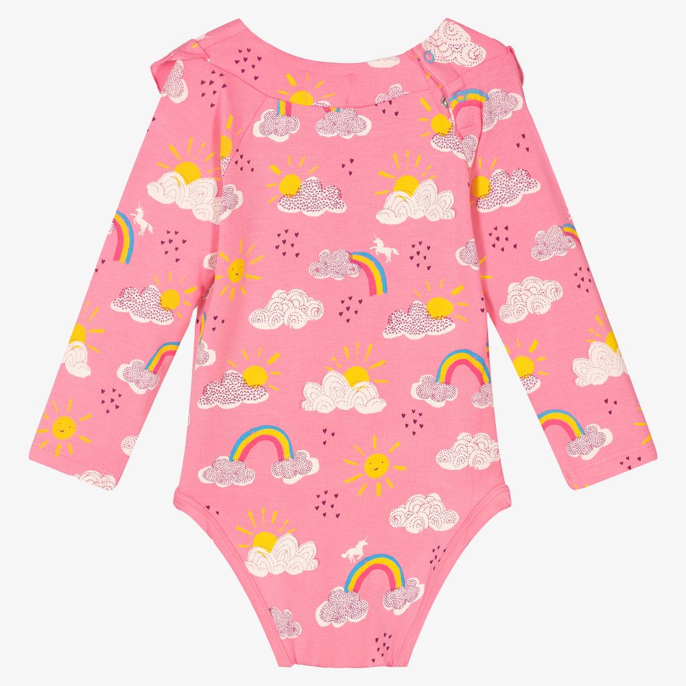 Hatley-Pink Modal Jersey Bodysuit | Childrensalon Outlet