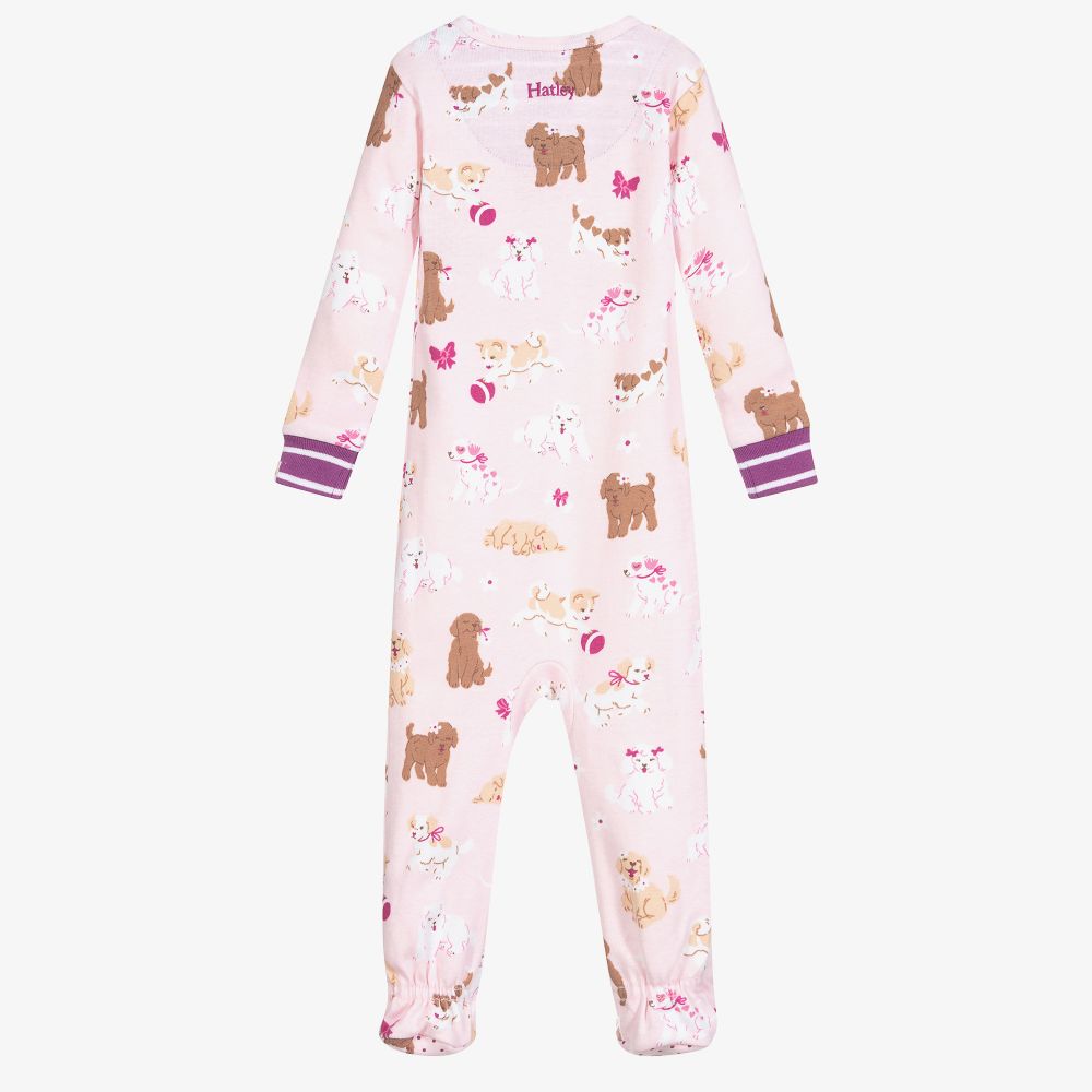 Hatley-Pink Organic Cotton Babygrow | Childrensalon Outlet