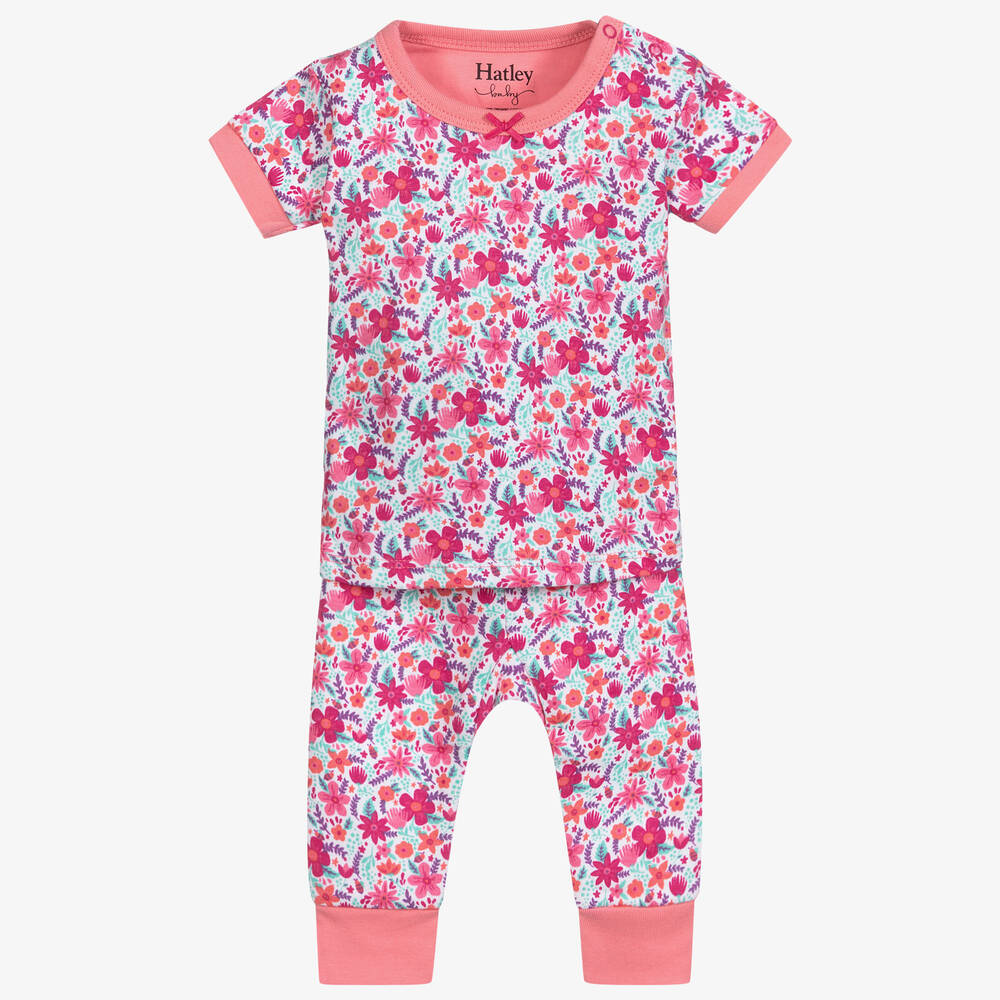 Hatley - Pink Organic Cotton Pyjamas | Childrensalon