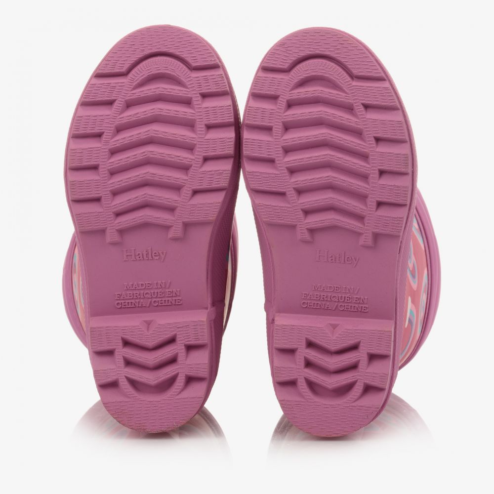 هاتلي-بوت واقي من المطر مطاط لون زهري للبنات | Childrensalon Outlet