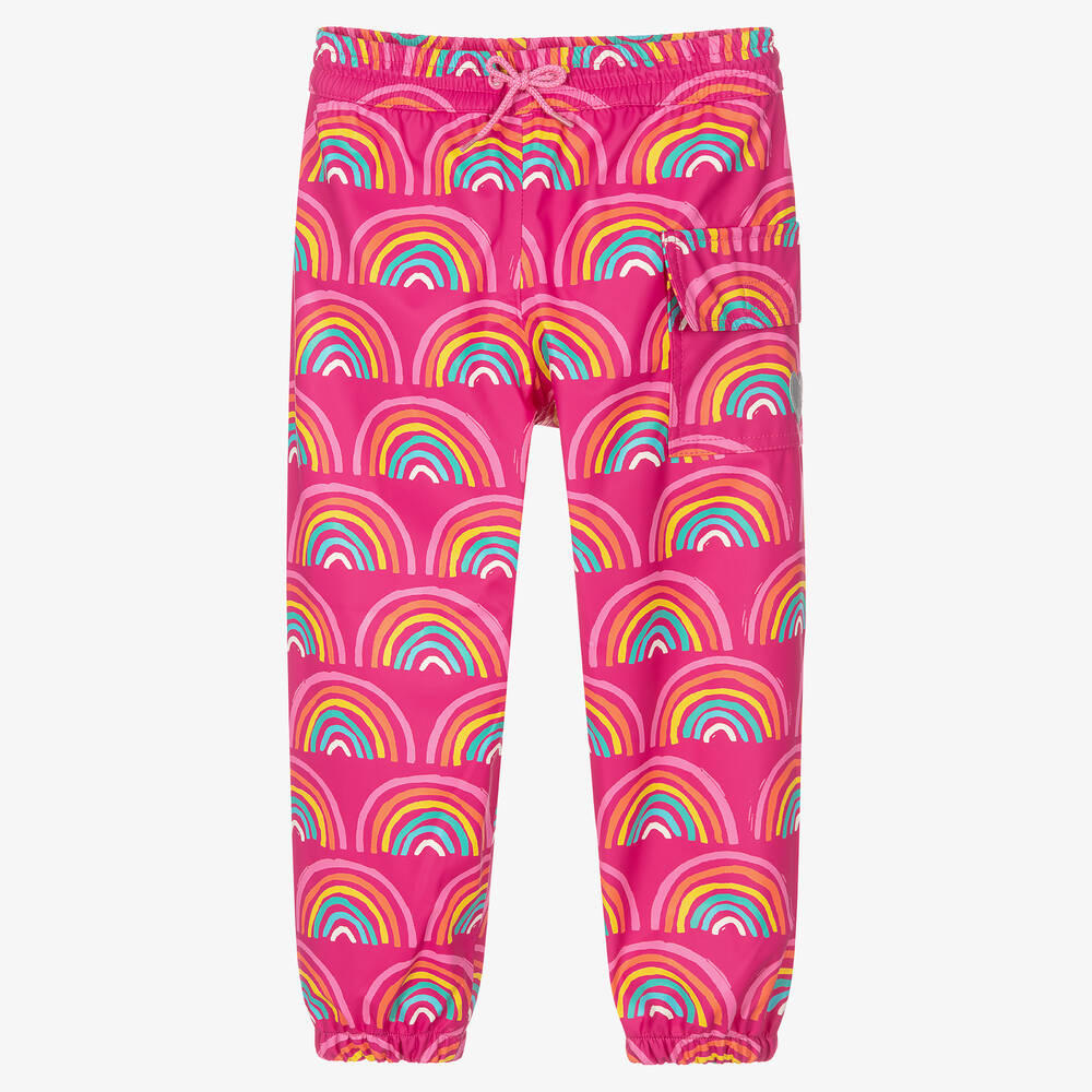 Hatley - Pink Rainbows Splash Trousers | Childrensalon