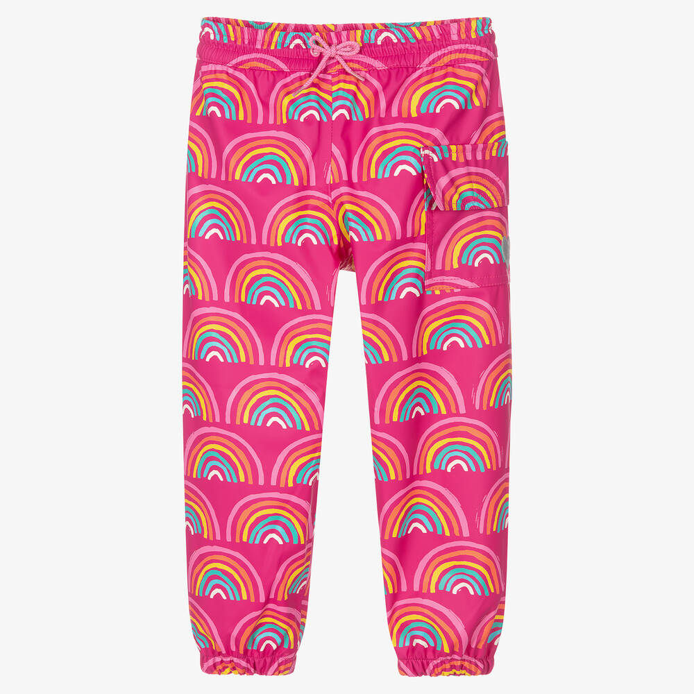 Hatley-Pink Rainbows Splash Trousers | Childrensalon Outlet