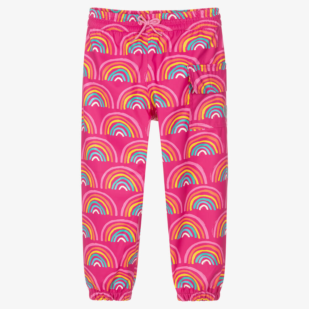 Hatley - Rosa Regenbogen-Regenhose | Childrensalon