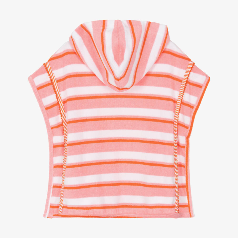Hatley-Pink Striped Hooded Kids Poncho | Childrensalon Outlet