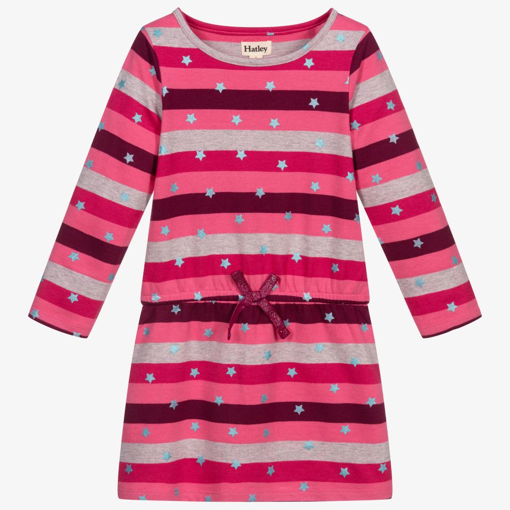 Hatley-Pink Striped Jersey Dress | Childrensalon Outlet