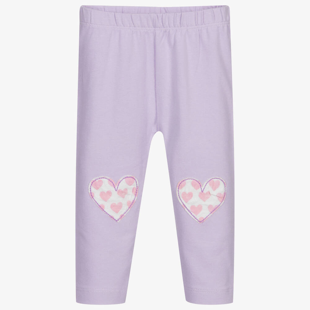 Hatley-Purple Cotton Baby Leggings | Childrensalon Outlet