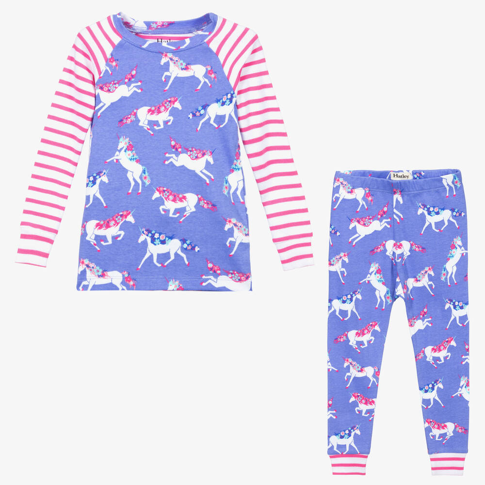 Hatley-Purple Organic Cotton Pyjamas | Childrensalon Outlet