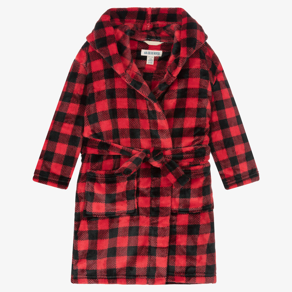 Red check dressing gown cheap