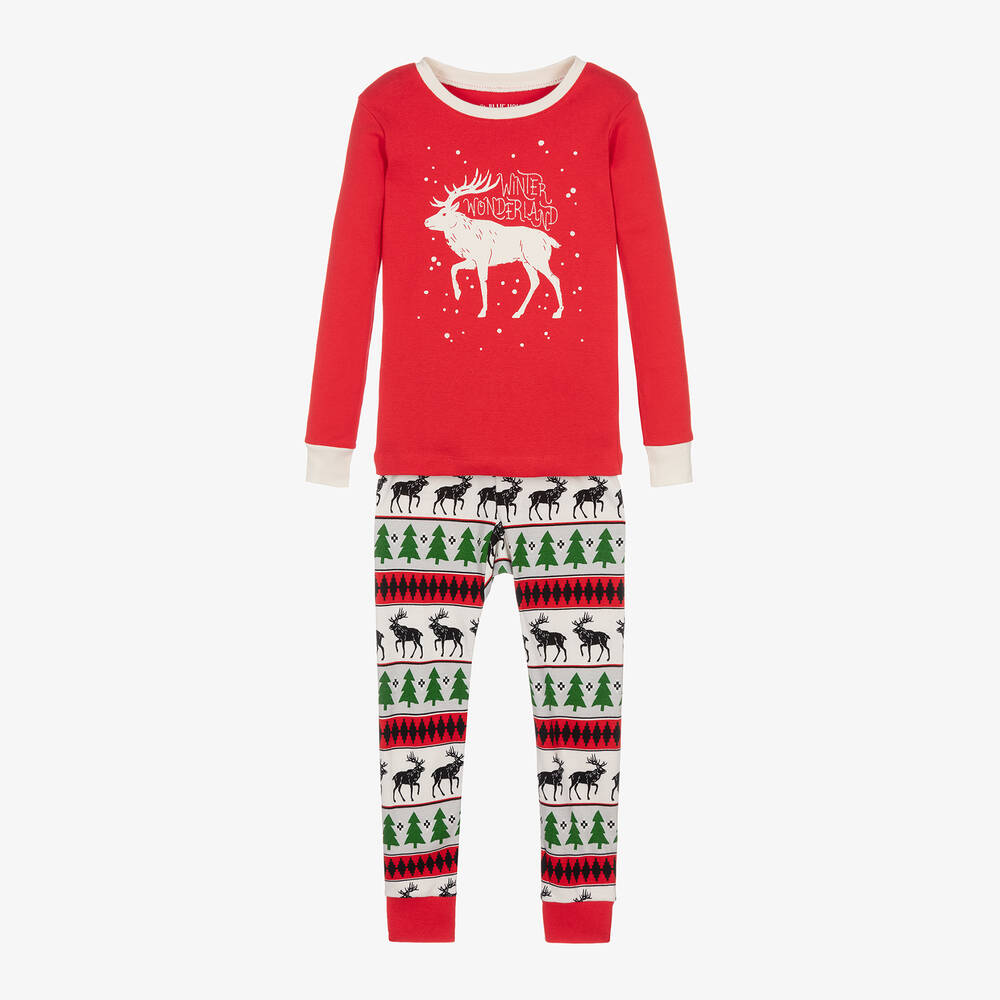 Hatley-Red Cotton Festive Fair Isle Pyjamas | Childrensalon Outlet