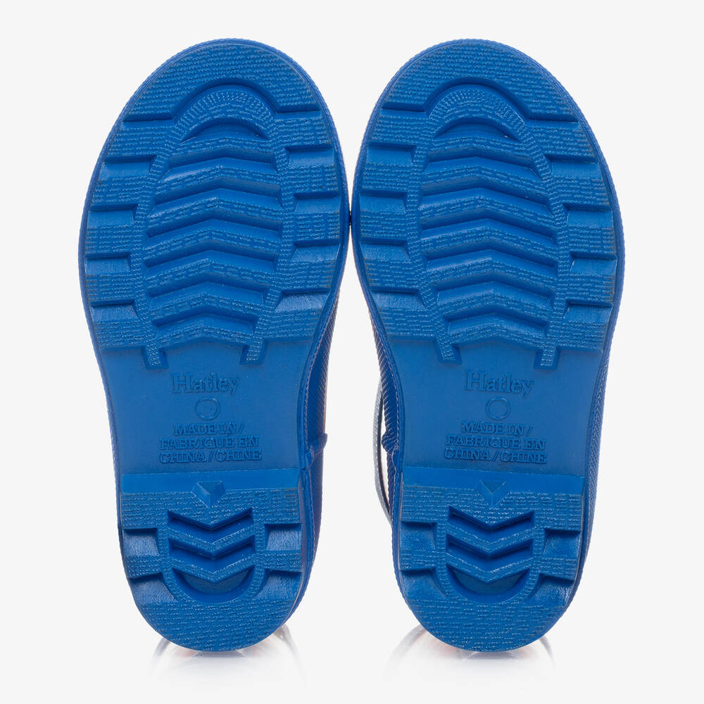 هاتلي-بوت واقي من المطر لون أحمر وأزرق للأولاد | Childrensalon Outlet