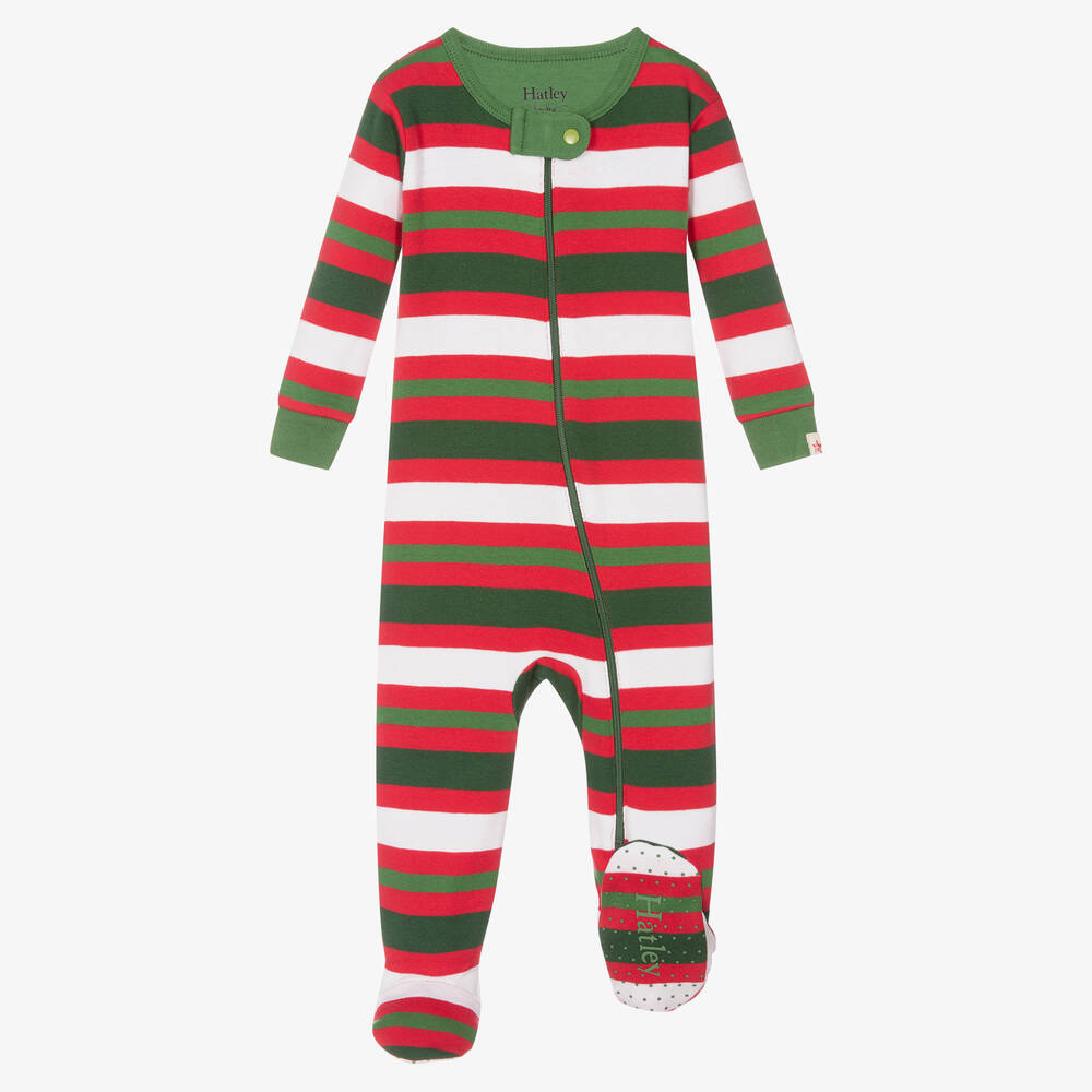 Red striped shop baby grow