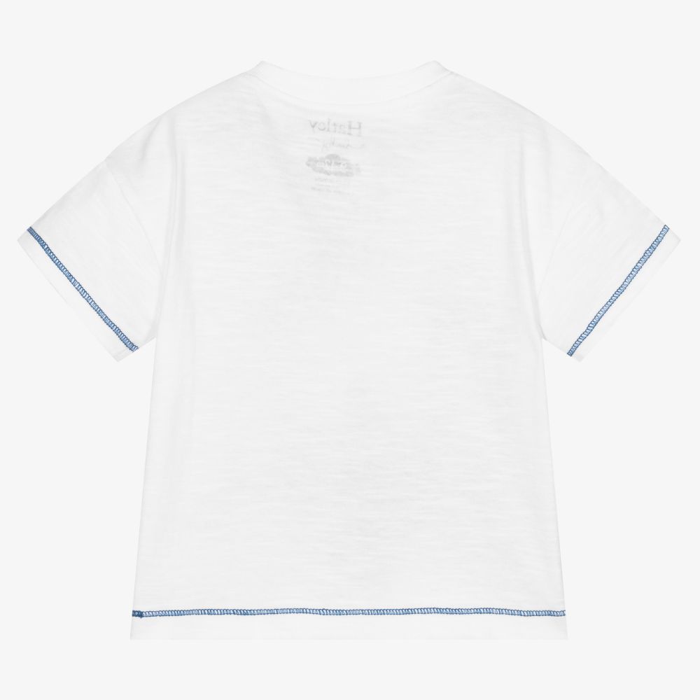 Hatley-White Cotton Jersey T-Shirt | Childrensalon Outlet