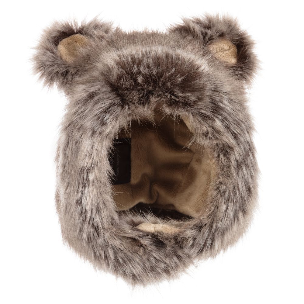 Helen Moore - Бежевая шапка из искусственного меха «Медвежонок» для малышей | Childrensalon