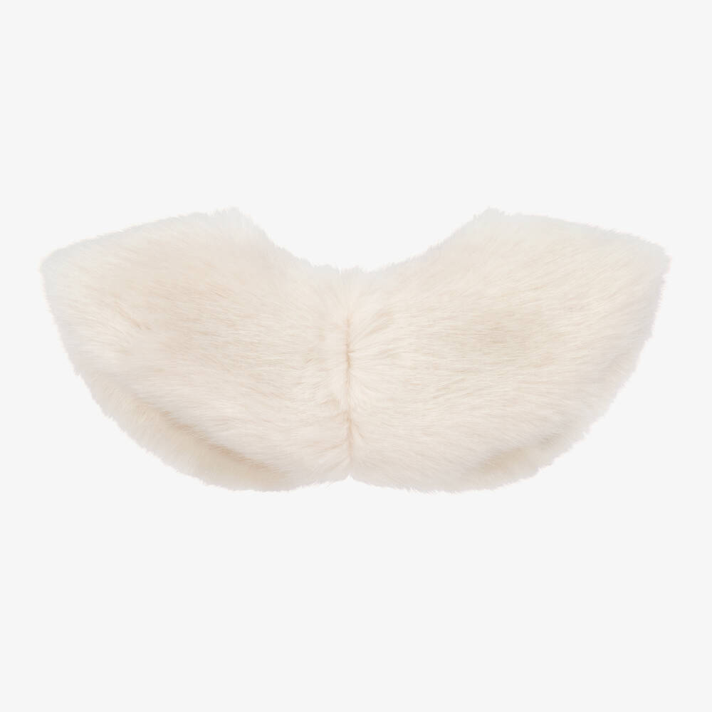 Helen Moore-Кремовый воротник из искусственного меха для девочек | Childrensalon Outlet