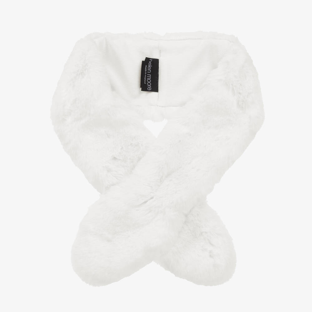 Helen Moore-Girls Ivory Faux Fur Scarf | Childrensalon Outlet