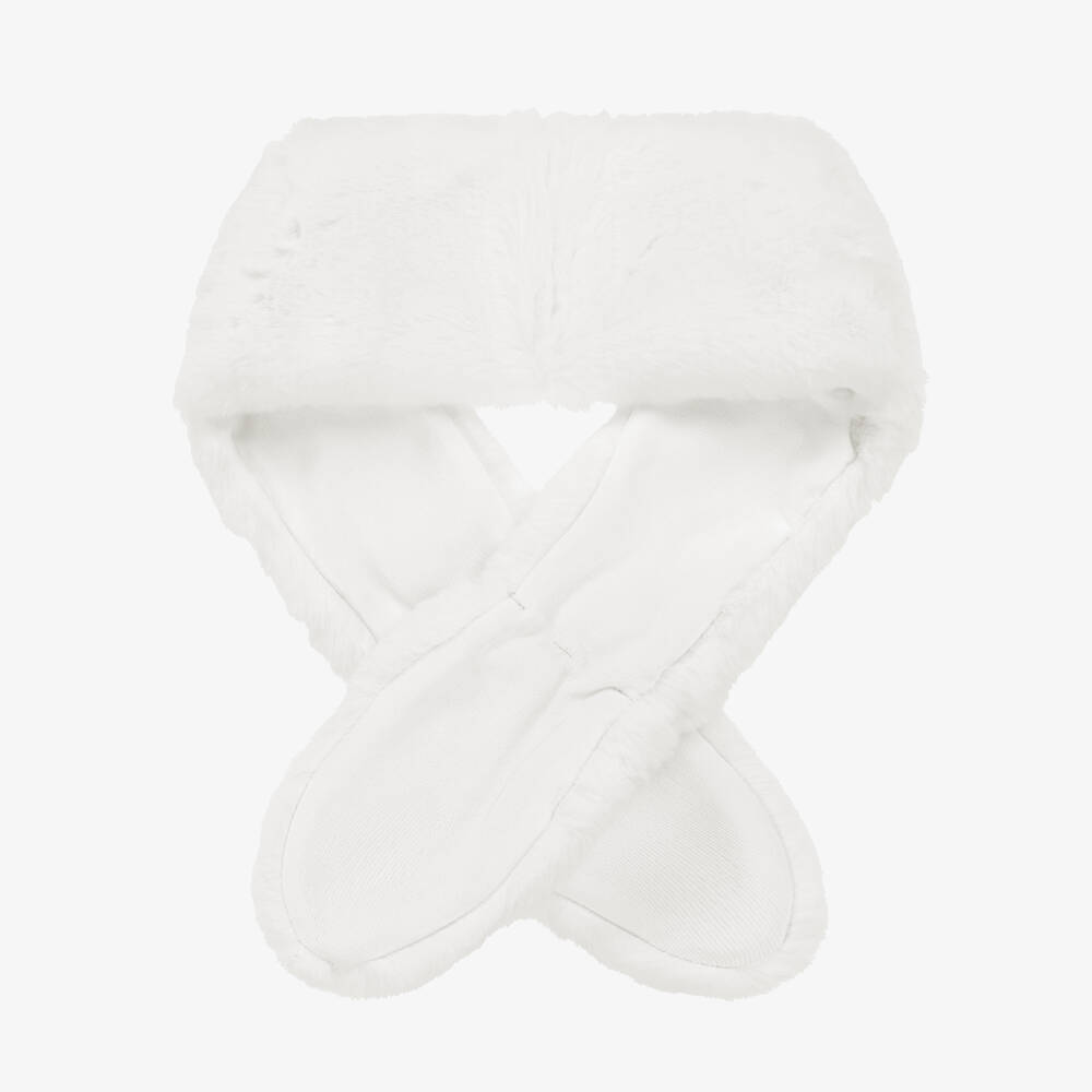 Helen Moore-Girls Ivory Faux Fur Scarf | Childrensalon Outlet
