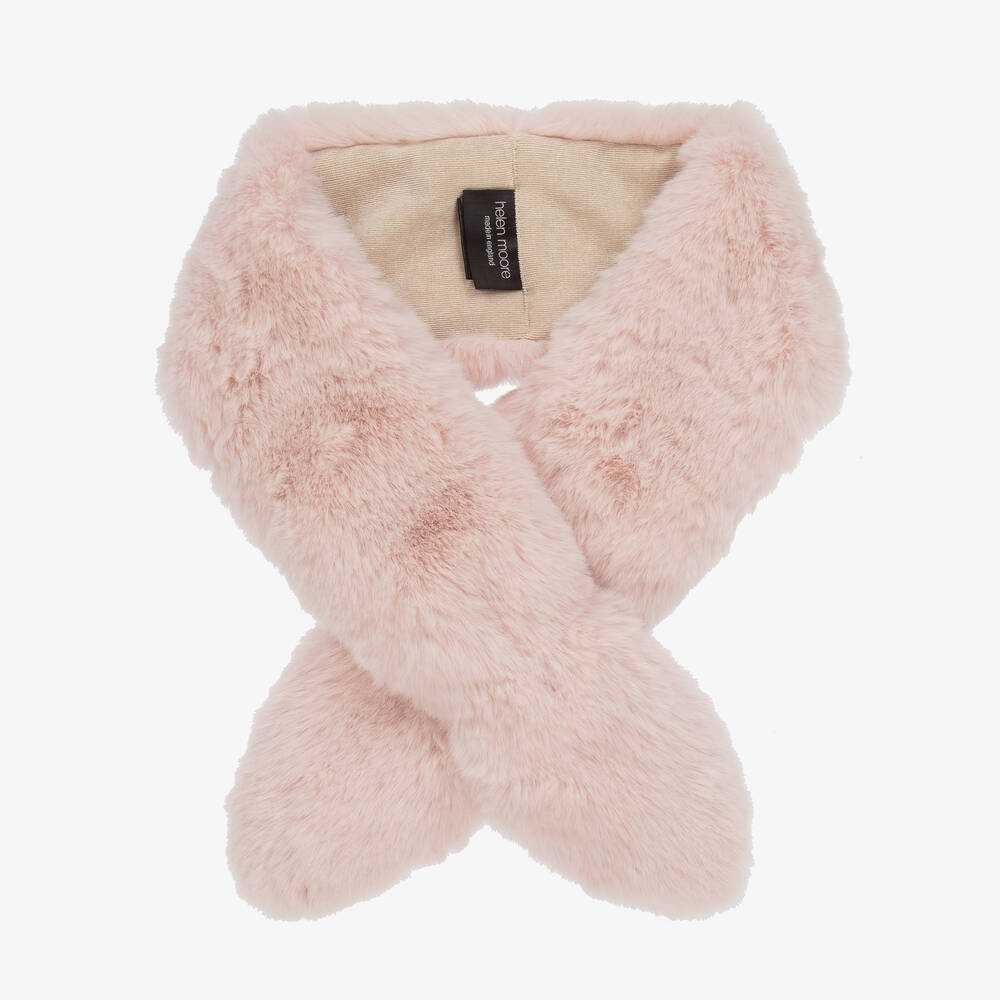 Helen Moore-Girls Pink Faux Fur Scarf | Childrensalon Outlet