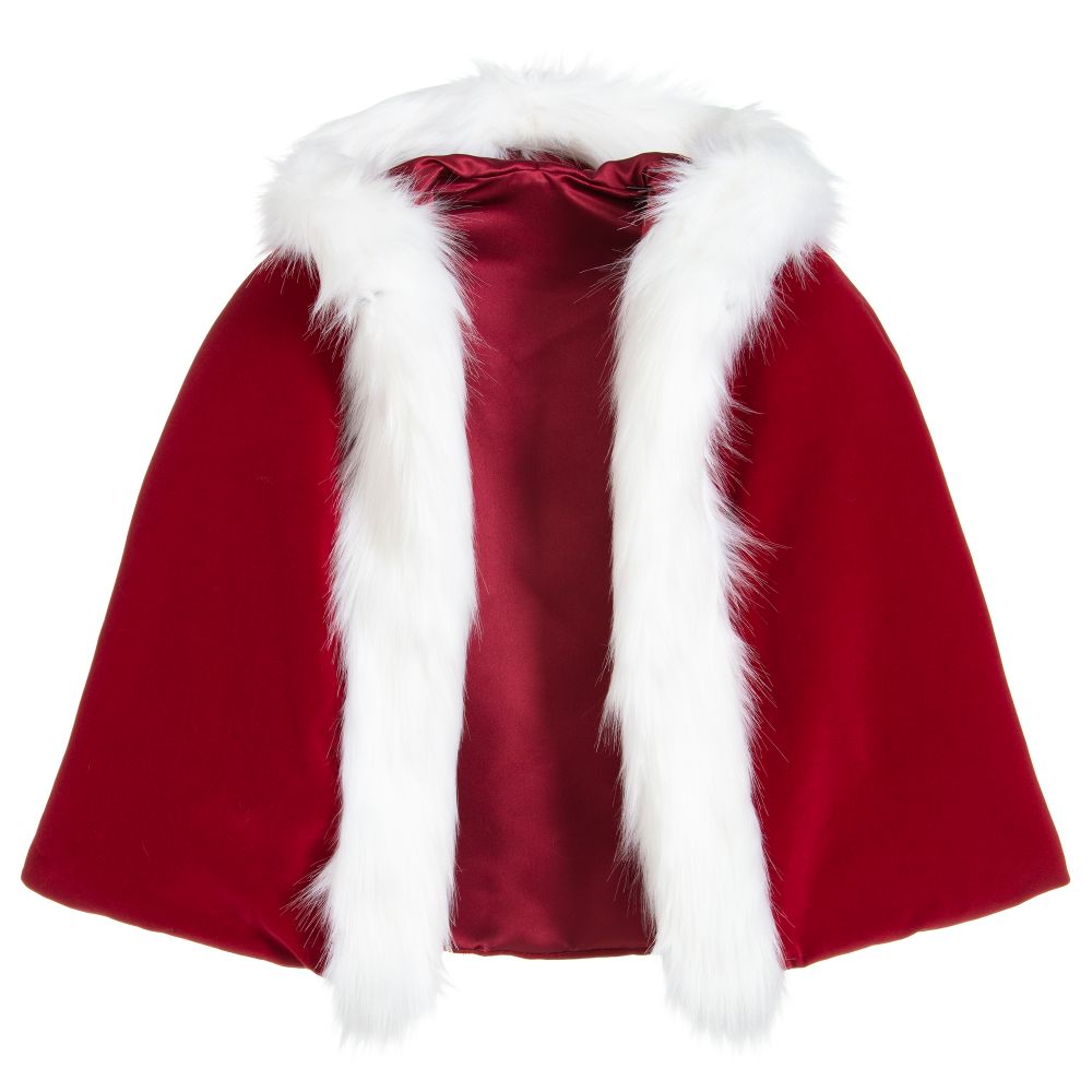 Helen Moore Girls Red Velvet Cape