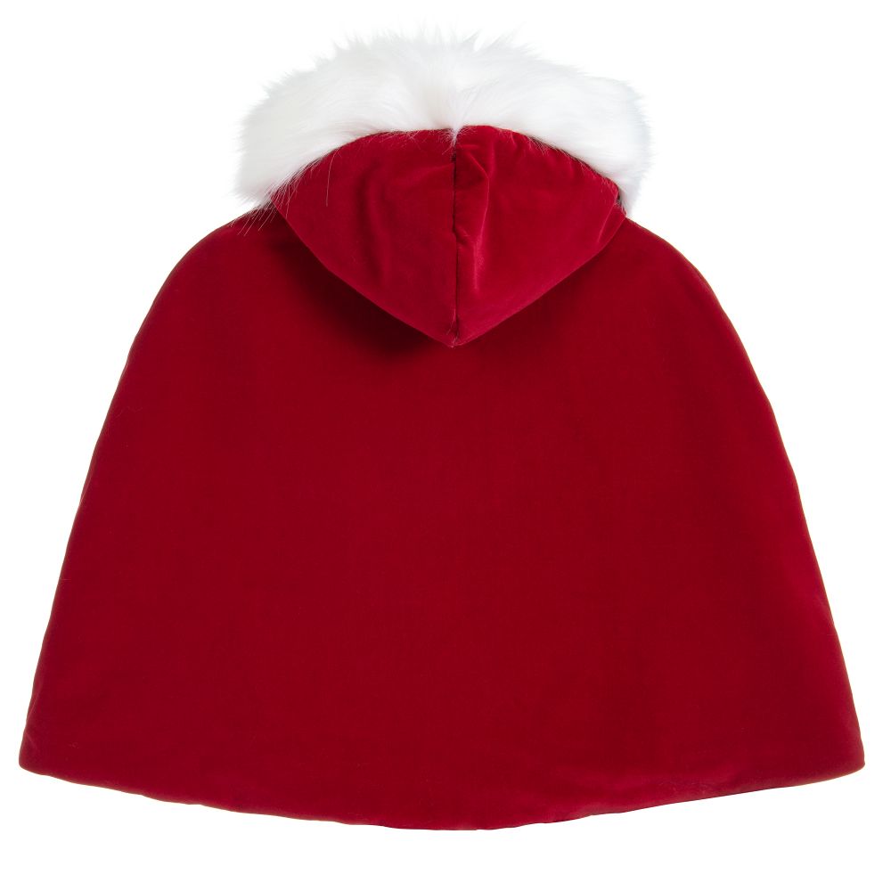 Helen Moore-Красный бархатный кейп для девочек | Childrensalon Outlet