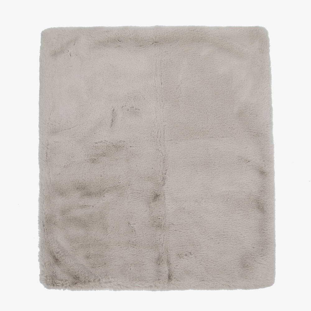Helen Moore-Grey Faux Fur Blanket (80cm) | Childrensalon Outlet