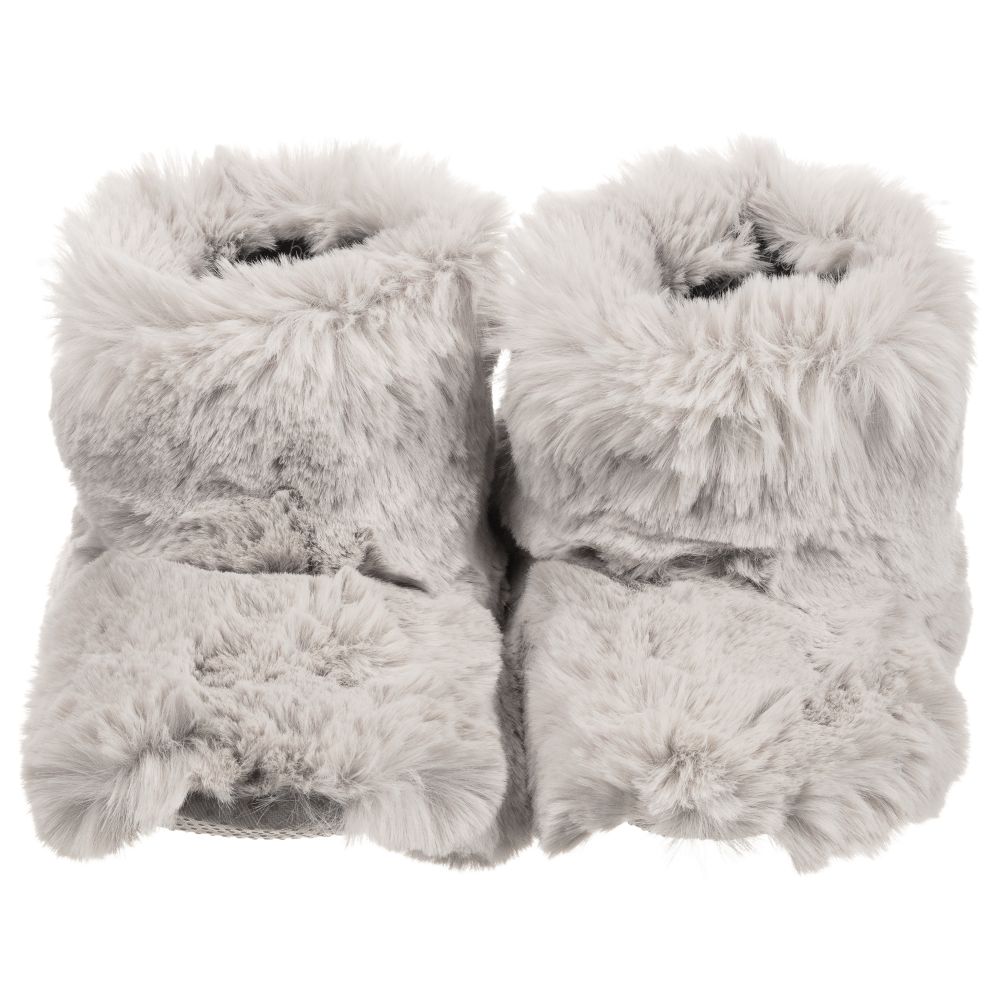 هيلين مور-بوت فرو إصصطناعي لون رمادي للبنات | Childrensalon Outlet