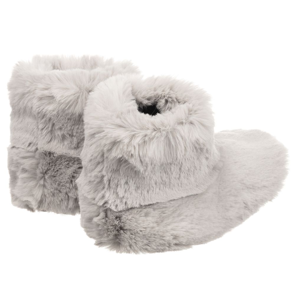 هيلين مور-بوت فرو إصصطناعي لون رمادي للبنات | Childrensalon Outlet