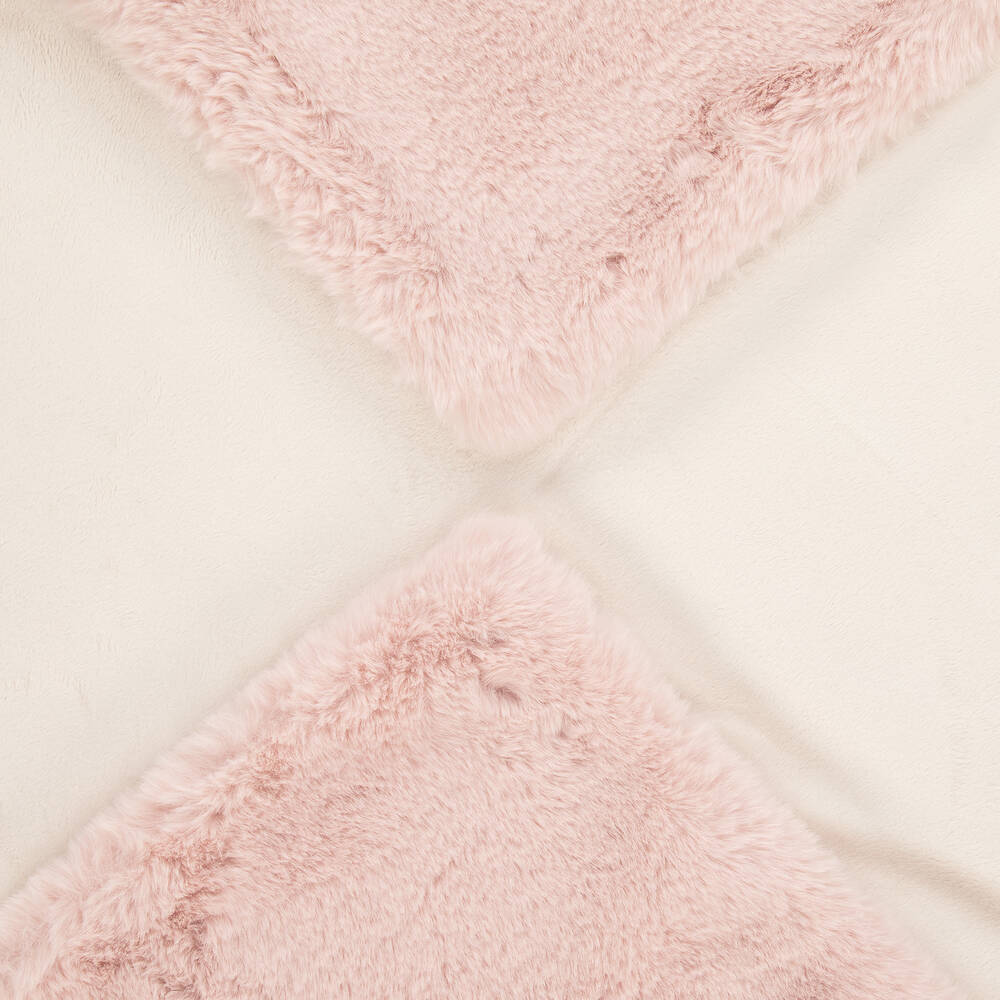 Helen Moore-Pink Faux Fur Blanket (80cm) | Childrensalon Outlet