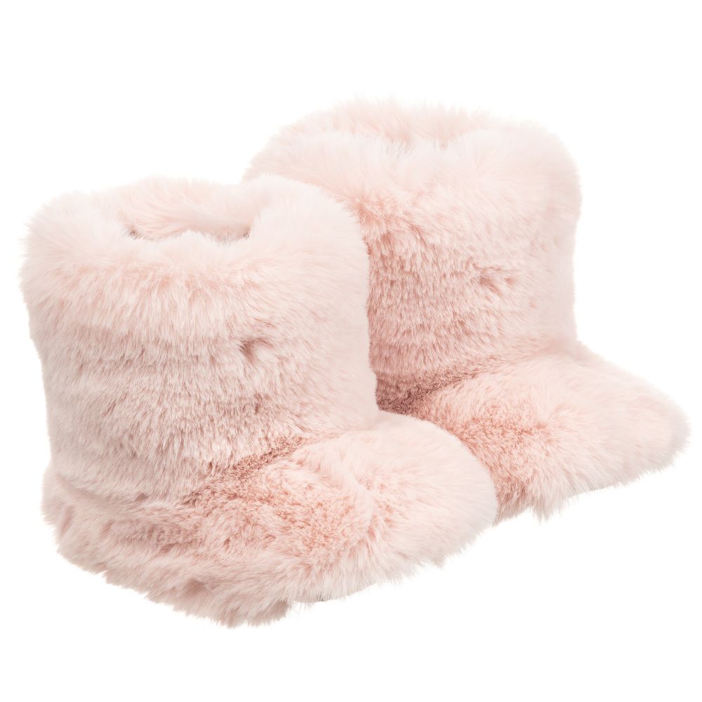 Helen Moore - Pink Faux Fur Slipper Boots | Childrensalon