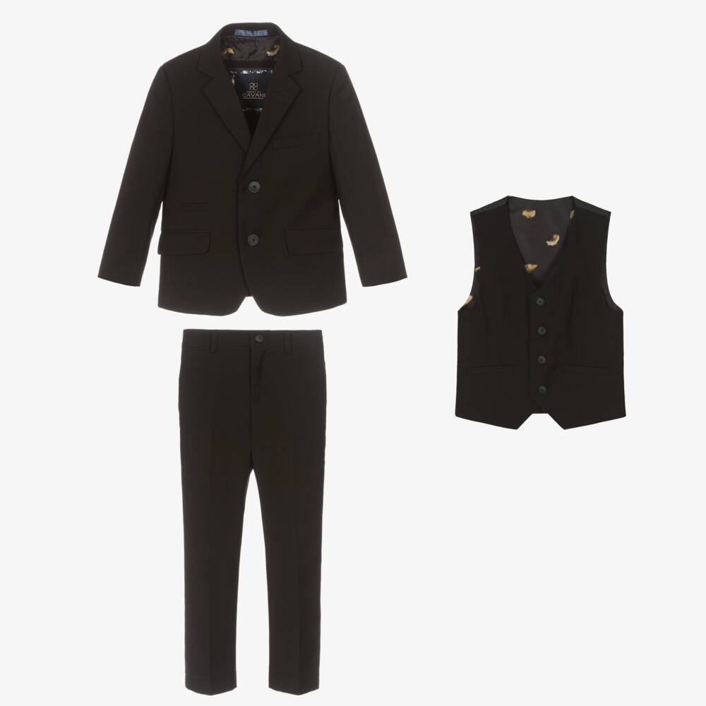 House of Cavani-Черный костюм Marco для мальчиков | Childrensalon Outlet
