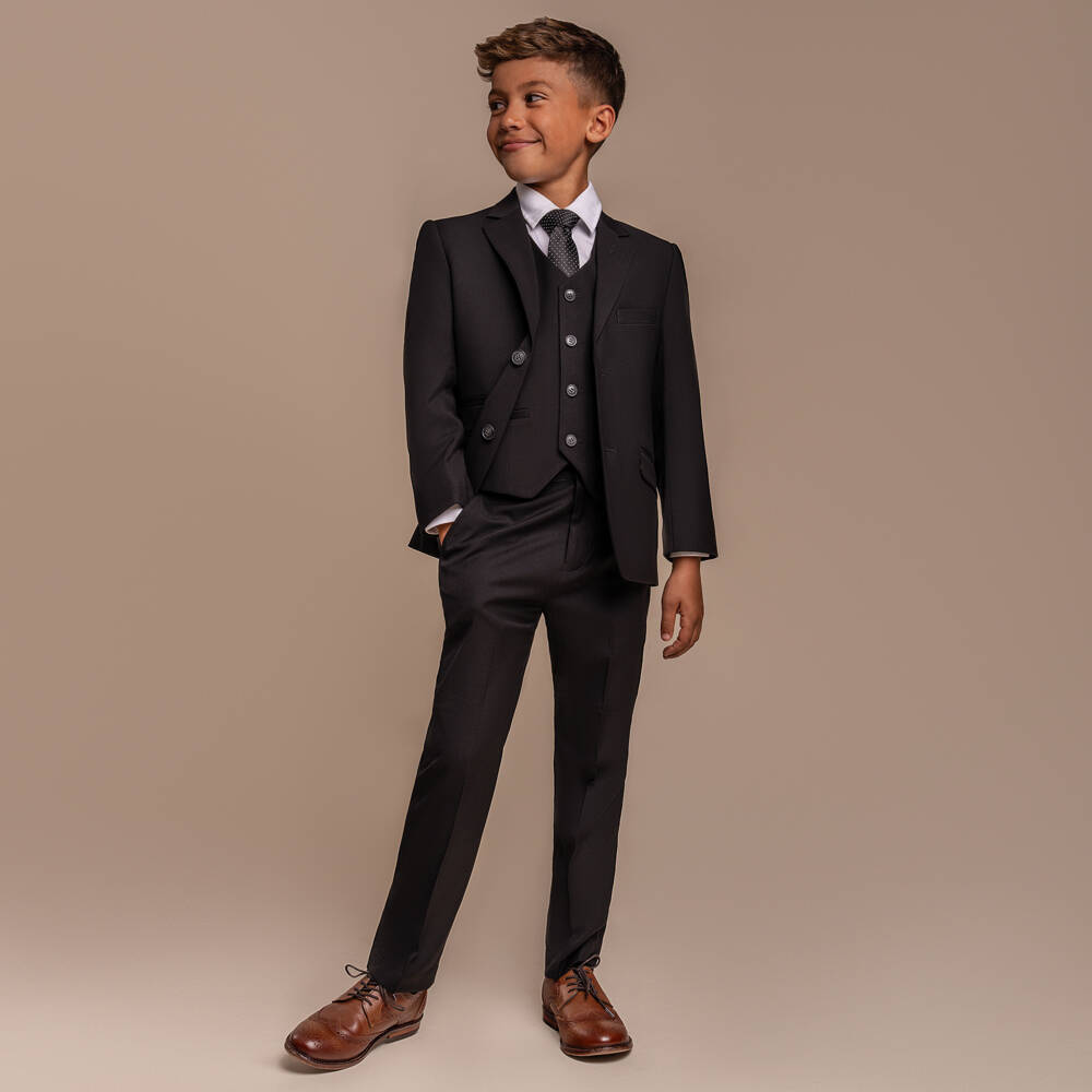 House of Cavani-Черный костюм Marco для мальчиков | Childrensalon Outlet