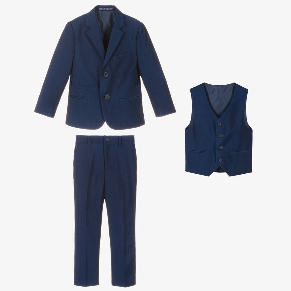 House of Cavani-Boys Elegant Navy Ensemble | Childrensalon Outlet