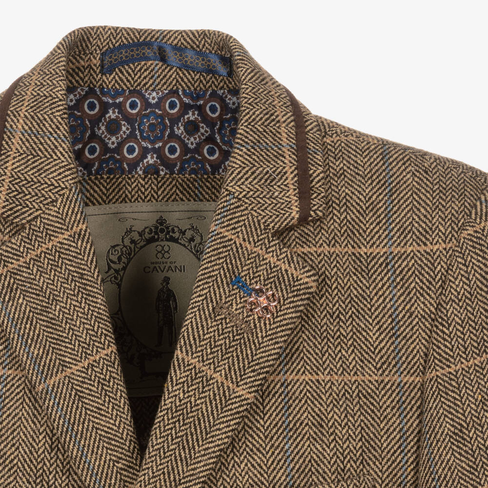 House of Cavani-Boys Rustic Tweed Three-Piece Ensemble | Childrensalon Outlet