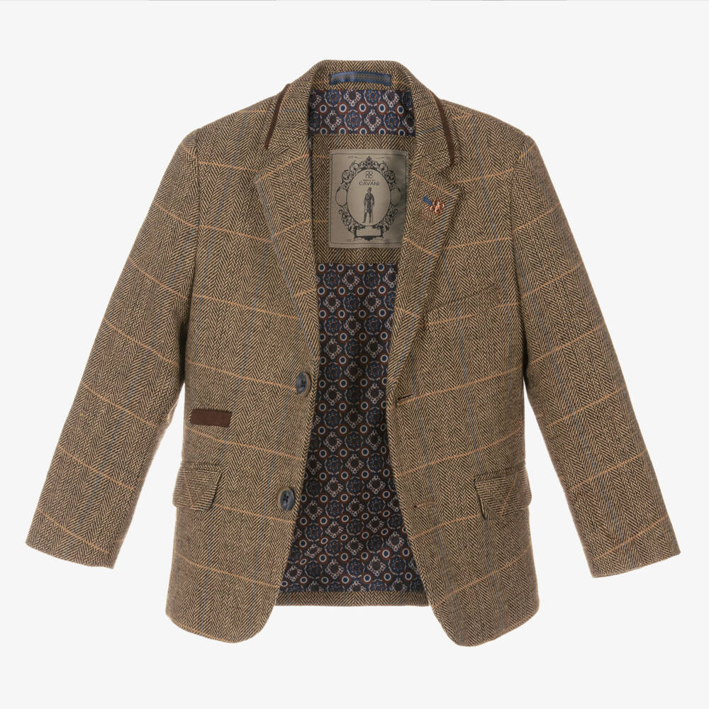 House of Cavani-Boys Rustic Tweed Three-Piece Ensemble | Childrensalon Outlet